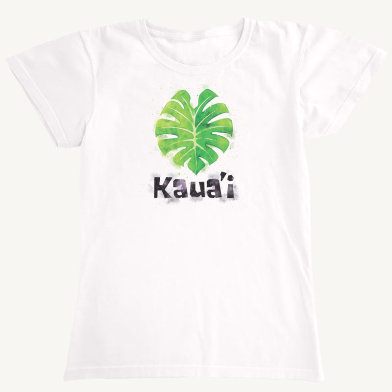 Womens Kaua'i Watercolour Leaf