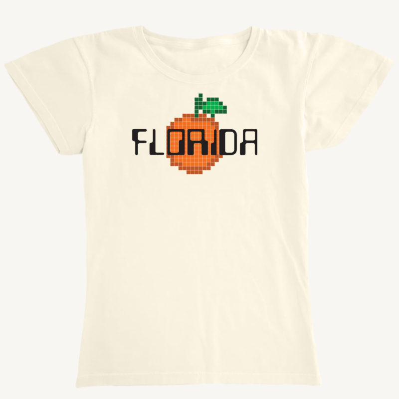 Womens Florida 8-bit Orange