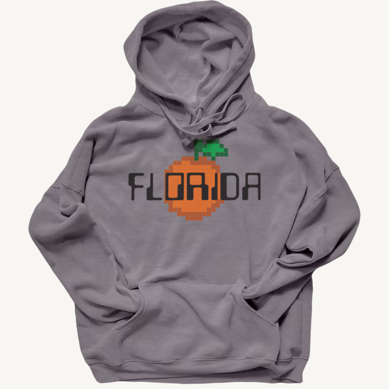 Florida 8-bit Orange Hoodie