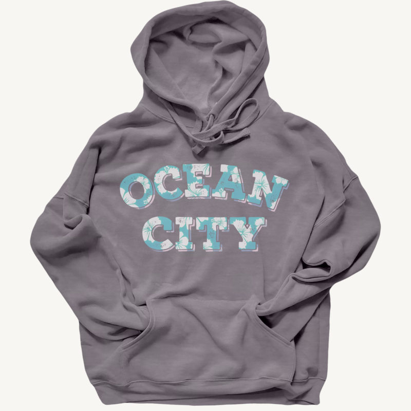 Ocean City Hibiscus Mask Hoodie