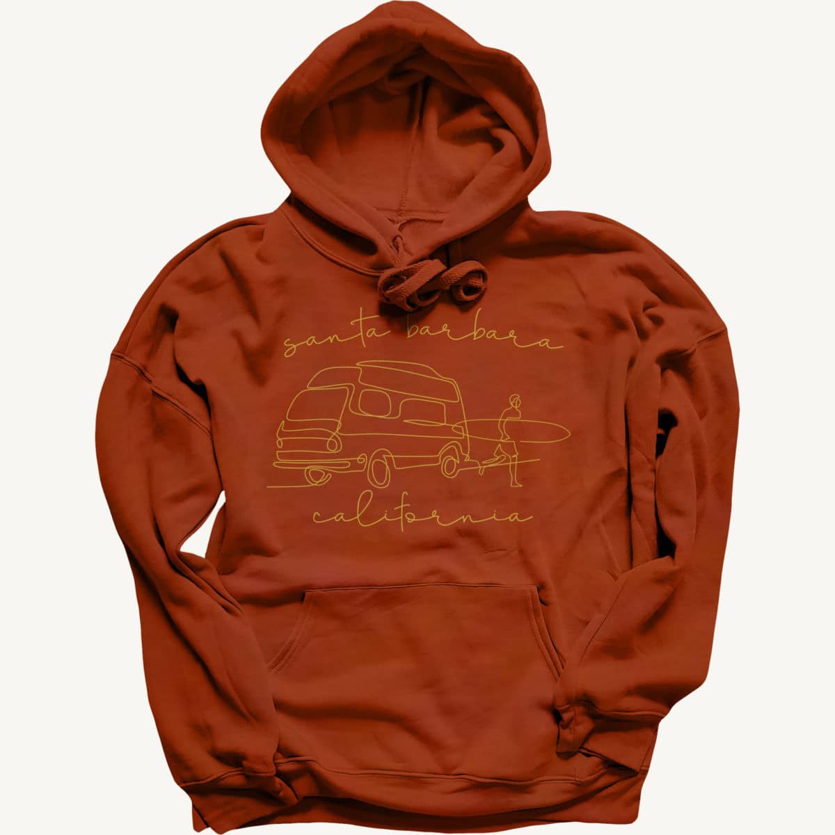 Santa Barbara Camper Van Surfer Hoodie