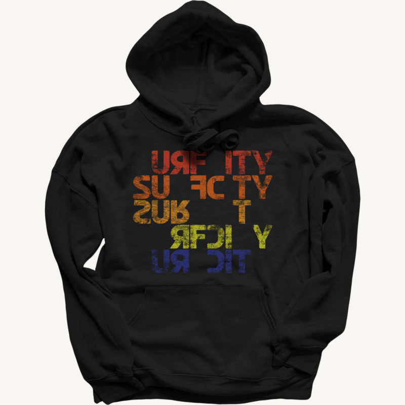 Surf City Reverse Text Hoodie
