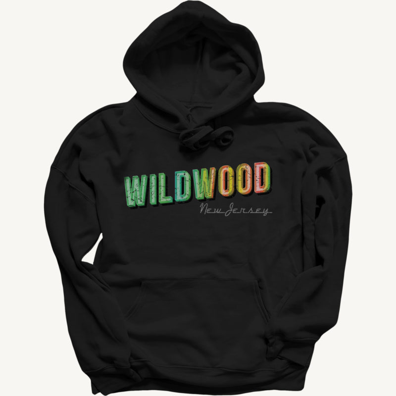 Wildwood Doo Wop Font Hoodie