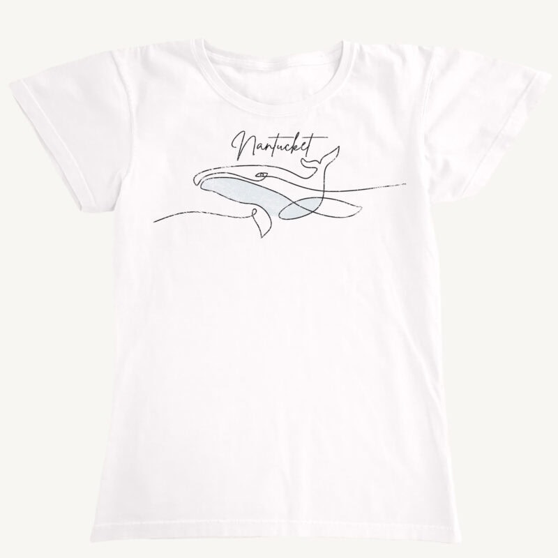 Womens Nantucket Simple Line Whale