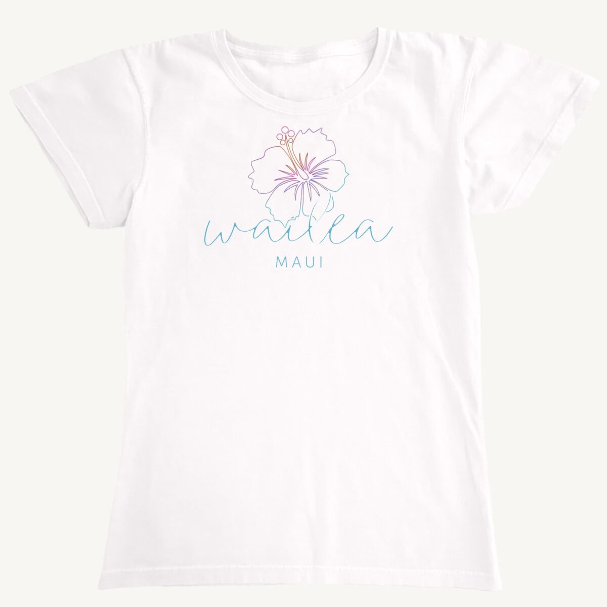 Womens Wailea Script Hibiscus