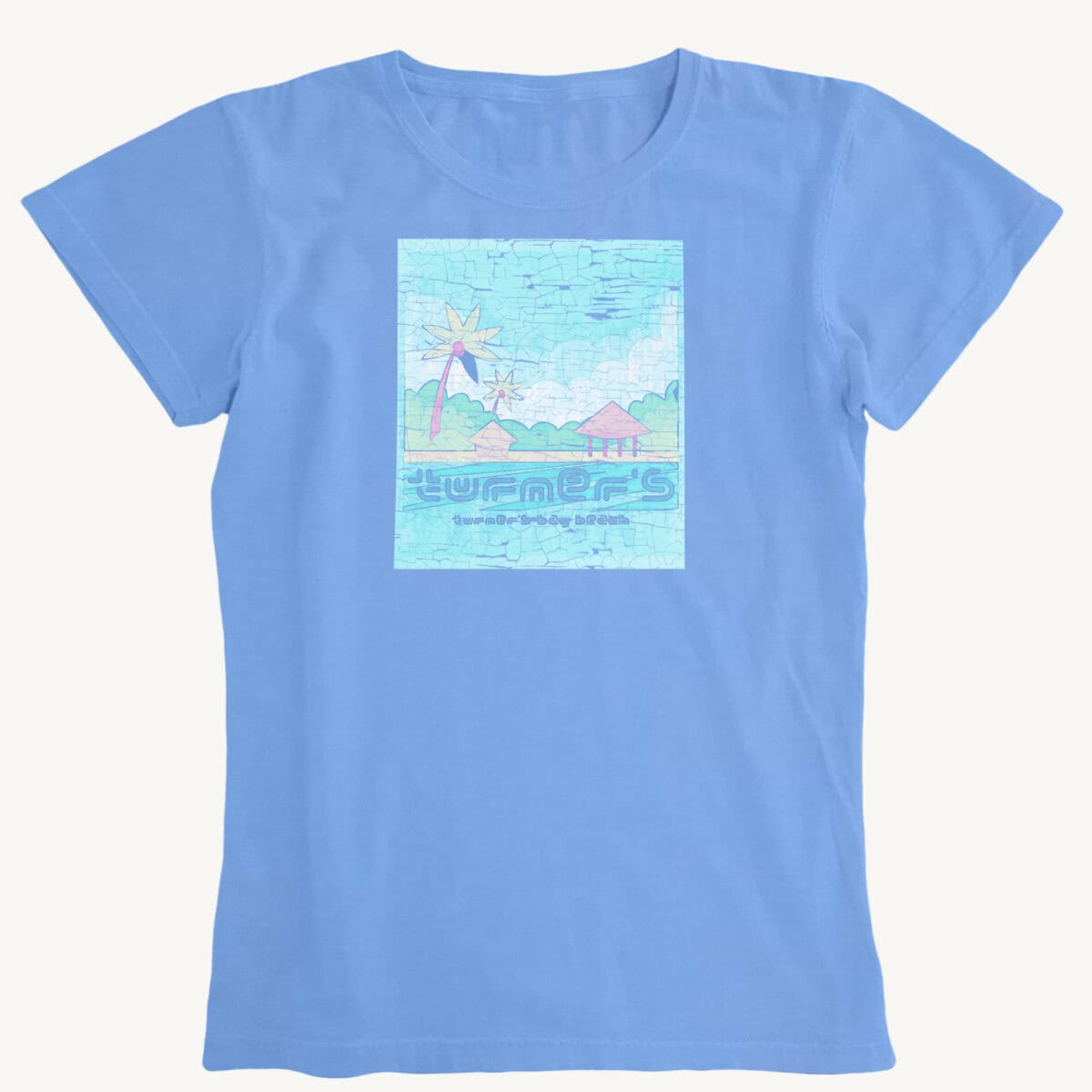 Womens Turner's Beach Cartoon
