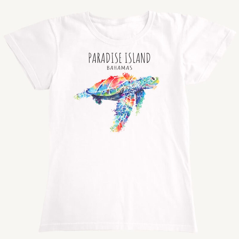 Womens Paradise Island Turtle